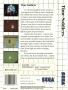 Sega  Master System&nbsp; - &nbsp;Time Soldiers (Back)